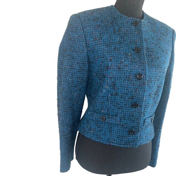 Pendleton Tweed Wool Office Career Suit Blazer Jacket Size 6 - Picture 4 of 9